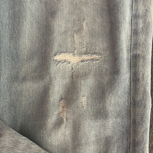 Old Navy distressed Jeans - O.G. Straight Highrise - size 14 plus - button fly - Picture 3 of 14